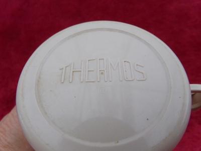 VTG Classic small THERMOS .ALL metal printed MCM exterior