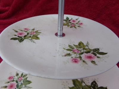 VTG Three tiered serving plate, complete. Goes nicely with item #421