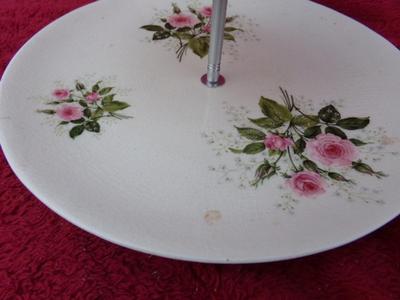 VTG Three tiered serving plate, complete. Goes nicely with item #421