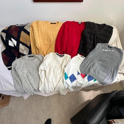 8 Mens Sweaters & Vests XL (B3)