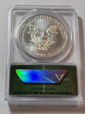 ANACS CERTIFIED 2011-(S) MS69 SILVER EAGLE DOLLAR 1-OUNCE .999 COIN AS PICTURED.