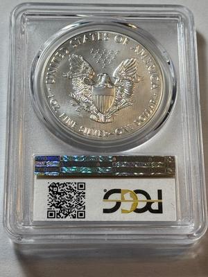 PCGS CERTIFIED 2018-(W) MS69 BURNISHED SILVER EAGLE DOLLAR 1-OUNCE .999 COIN AS PICTURED.