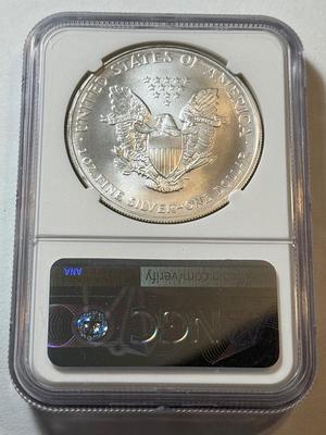 NGC CERTIFIED 2007 MS69 SILVER EAGLE DOLLAR 1-OUNCE .999 COIN AS PICTURED.