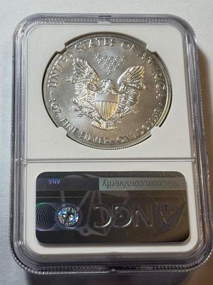 NGC CERTIFIED 2013 MS69 SILVER EAGLE DOLLAR 1-OUNCE .999 COIN AS PICTURED.