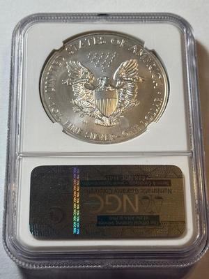 NGC CERTIFIED 2012-(W) MS69 SILVER EAGLE DOLLAR 1-OUNCE .999 COIN AS PICTURED.