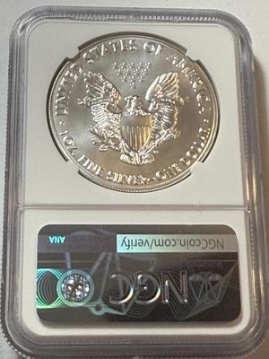 NGC CERTIFIED 2019 MS69 SILVER EAGLE DOLLAR 1-OUNCE .999 COIN AS PICTURED.