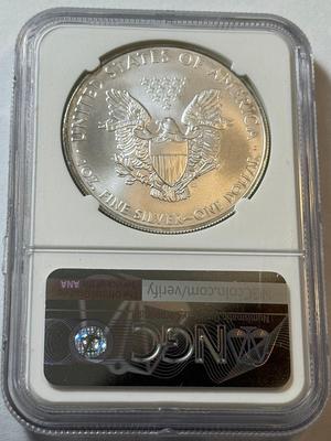 NGC CERTIFIED 2009 MS69 SILVER EAGLE DOLLAR 1-OUNCE .999 COIN AS PICTURED.