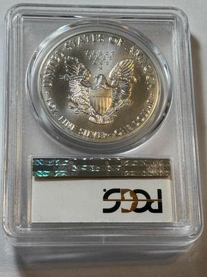 PCGS CERTIFIED 2017-(S) MS69 SILVER EAGLE DOLLAR 1-OUNCE .999 COIN AS PICTURED.