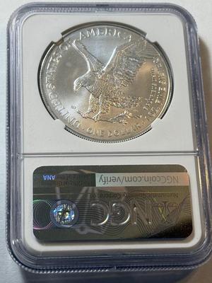 NGC CERTIFIED 2022 MS69 SILVER EAGLE DOLLAR 1-OUNCE .999 COIN AS PICTURED.