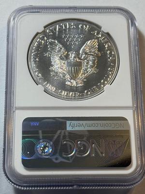 NGC CERTIFIED 2016 MS69 SILVER EAGLE DOLLAR 1-OUNCE .999 COIN AS PICTURED.