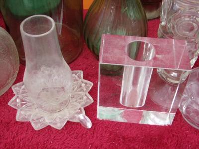 A BOX FULL of vases & decorative bottles. Something for everybody
