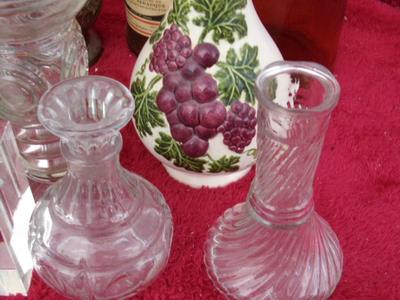 A BOX FULL of vases & decorative bottles. Something for everybody