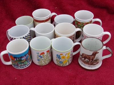 ANOTHER DOZEN assorted coffee mugs/cups in a box.