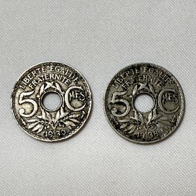 Kalart Co. Wrist Compass plus Pre-WWII Era French Coins & More Militaria (K-HS)