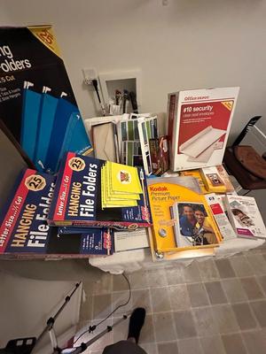 Lot: Envelopes, Hanging File Folders, and Photo Paper (B3)