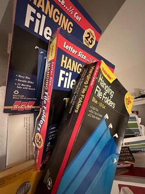 Lot: Envelopes, Hanging File Folders, and Photo Paper (B3)