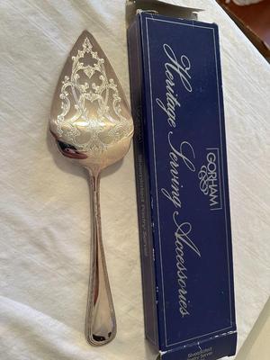 Lot: Gorham Cake Server, Princess House Bowls, Candlestick Holders, Kirk & Matz Cutlery Box (DR)