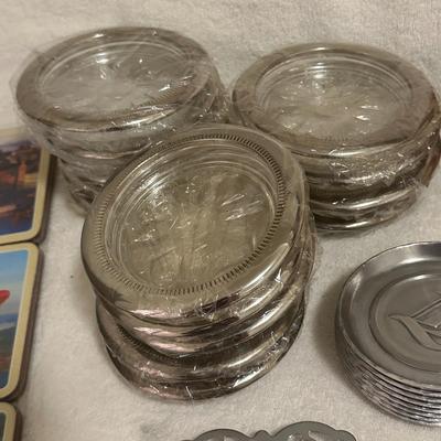 Assorted Lot of Coasters- Glass, Ceramic, Letter "T" , Misc. (DR)