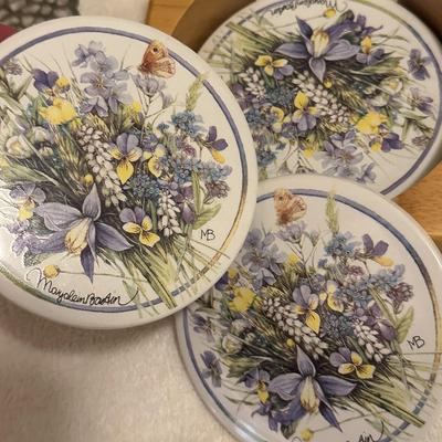 Assorted Lot of Coasters- Glass, Ceramic, Letter "T" , Misc. (DR)