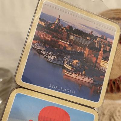 Assorted Lot of Coasters- Glass, Ceramic, Letter "T" , Misc. (DR)