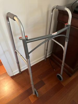 Elder Care Items- Standalone Toilet, Walker, Raised Toilet Seat, Depends (B1)