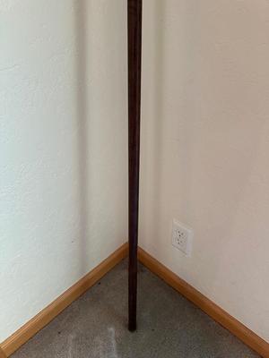A HALBERD, A TWO-HANDED POLE WEAPON