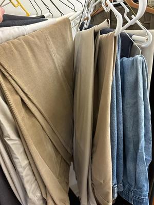 Lot Men's Pants, Many Khaki Style, Mostly 40x32 +7 Ties
