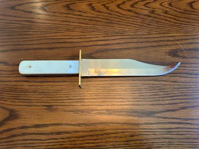ELK RIDGE BOWIE KNIFE IN LEATHER SHEATH