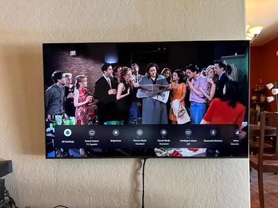 SAMSUNG 55" CLASS QLED 4K SMART TV WITH REMOTE, WALL MOUNT AND TV STAND (if you don't want to mount to a wall)