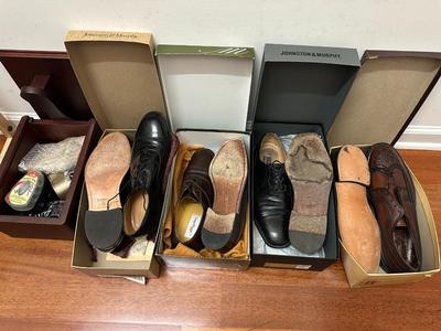 6 Piece Lot of Men's Shoes + Shoeshine Kit (B1)
