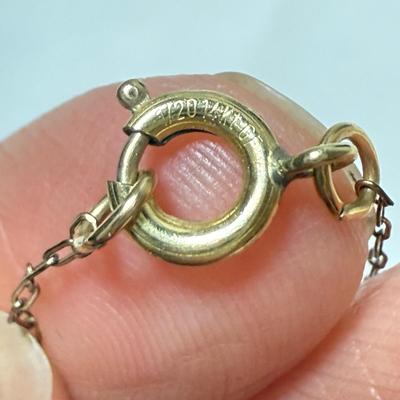 Landstrom’s Black Hills Gold Pin with Gold & Silver Chains & Pendants (K-HS)