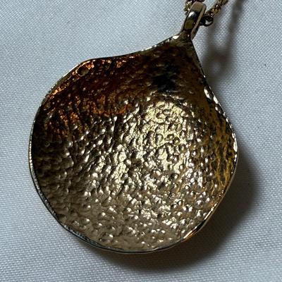 Landstrom’s Black Hills Gold Pin with Gold & Silver Chains & Pendants (K-HS)