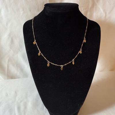 Landstrom’s Black Hills Gold Pin with Gold & Silver Chains & Pendants (K-HS)