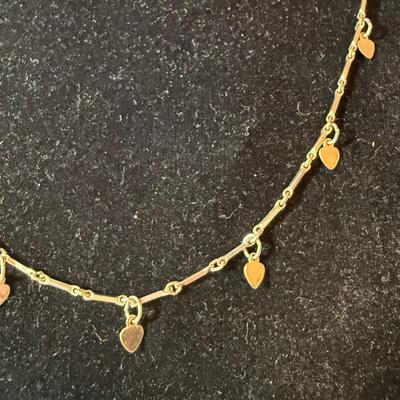 Landstrom’s Black Hills Gold Pin with Gold & Silver Chains & Pendants (K-HS)