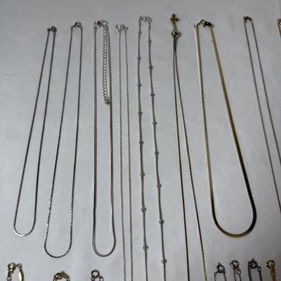 Landstrom’s Black Hills Gold Pin with Gold & Silver Chains & Pendants (K-HS)