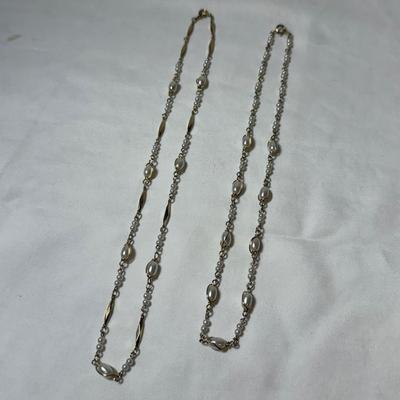 Landstrom’s Black Hills Gold Pin with Gold & Silver Chains & Pendants (K-HS)