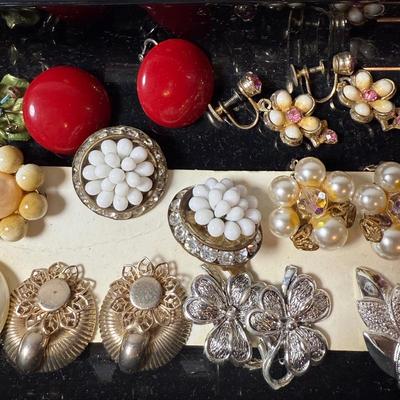 Large Collection of Clip-On/Screwback Earrings (B3-HS)