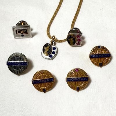 10K & Sterling Morgan Service Badges & Ethan Allen Pendants (K-HS)