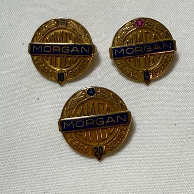 10K & Sterling Morgan Service Badges & Ethan Allen Pendants (K-HS)