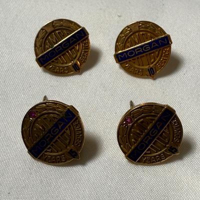 10K & Sterling Morgan Service Badges & Ethan Allen Pendants (K-HS)