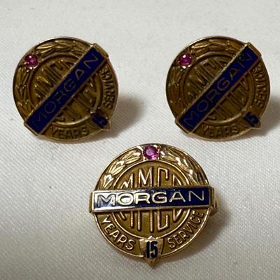10K & Sterling Morgan Service Badges & Ethan Allen Pendants (K-HS)