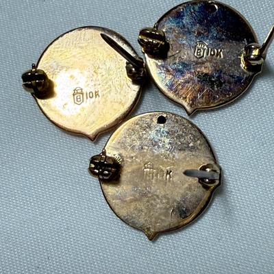 10K & Sterling Morgan Service Badges & Ethan Allen Pendants (K-HS)