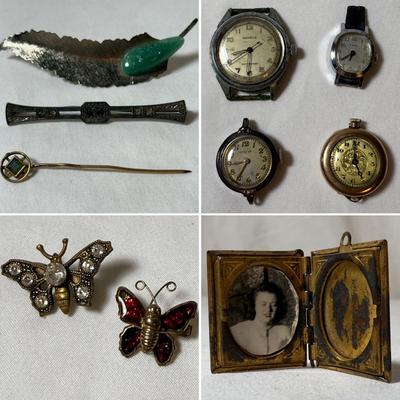 Brooches, Pendants, Watches, & More Vintage Jewelry (K-HS)