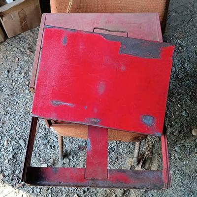 LOT 74: Bowman 4-Drawer Parts Organizer with Snap-On Metal Tool Case SM9642