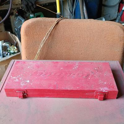 LOT 74: Bowman 4-Drawer Parts Organizer with Snap-On Metal Tool Case SM9642