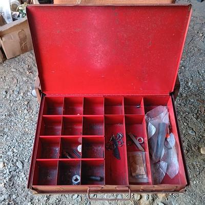 LOT 74: Bowman 4-Drawer Parts Organizer with Snap-On Metal Tool Case SM9642