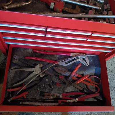 LOT 75: Snap-On 9-Drawer Tool Chest with Tools & Slip Cover