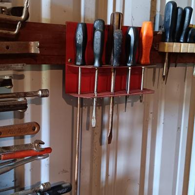 LOT 78: Wall of Vintage Tools - Snap-On, TrueCraft, Craftsman & More