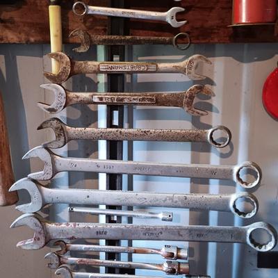 LOT 78: Wall of Vintage Tools - Snap-On, TrueCraft, Craftsman & More