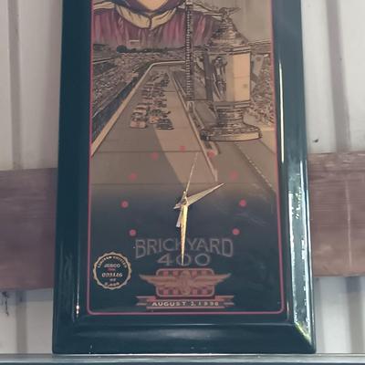 LOT 79: Vintage 1996 JEBCO Limited Edition Brickyard 400 Clock Numbered 446 of 5,000